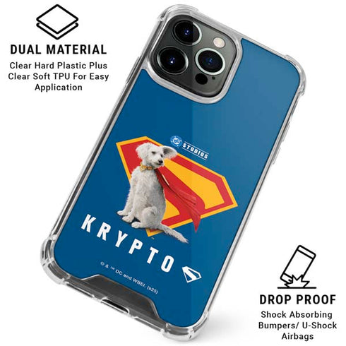 Superman 2025 Krypto the Super Dog iPhone 15 Pro Max Clear Case